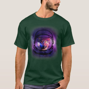 Trendy Galay Astronaut Wolf Casual  T-Shirt