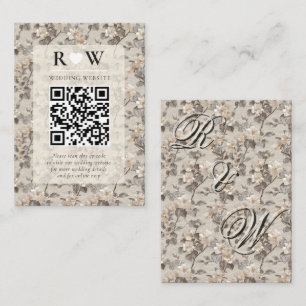 Trendy Gardenias Petal Botanical Wedding Enclosure Card