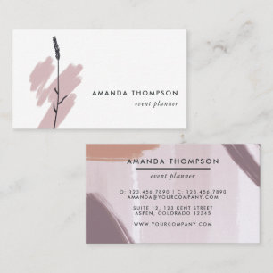 Trendy Geometric Brush Strokes Business Card