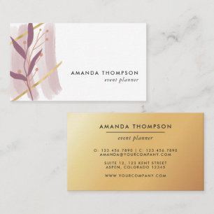 Trendy Geometric Brush Strokes Collage Business Ca Business Card