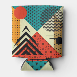 Trendy Geometric Elements, Retro Style. Can Cooler