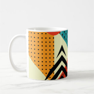 Trendy Geometric Elements, Retro Style. Coffee Mug