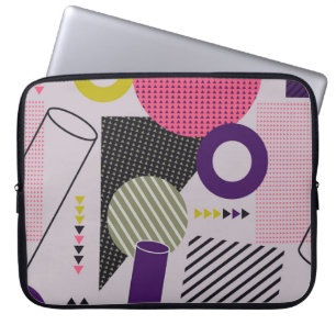 Trendy geometric flat patternpattern,style,abstrac laptop sleeve