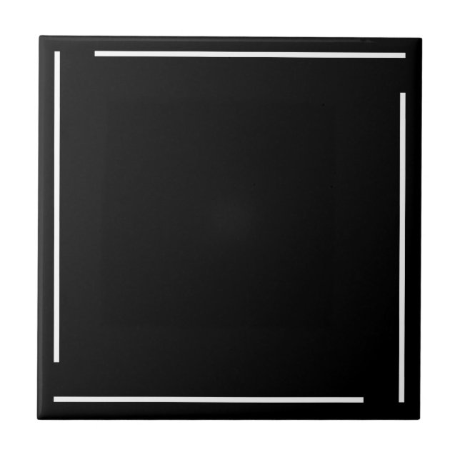 Trendy Geometric Minimalist Black Tile (Front)