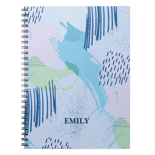 Trendy Geometric Pattern Notebook (Front)