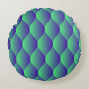 Trendy geometric pattern with abstract shapes in n round cushion