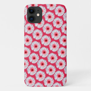 Trendy Gerbera Daisy Pattern on Pink Case-Mate iPhone Case
