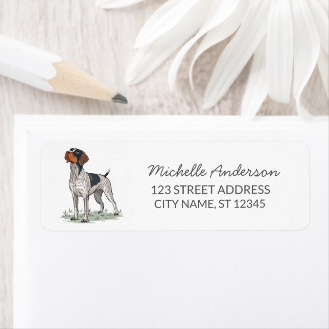Trendy  German Shorthaired Pointe Return Address   (Insitu)