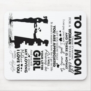 Trendy Gift   Letter To My Mum   Mouse Pad