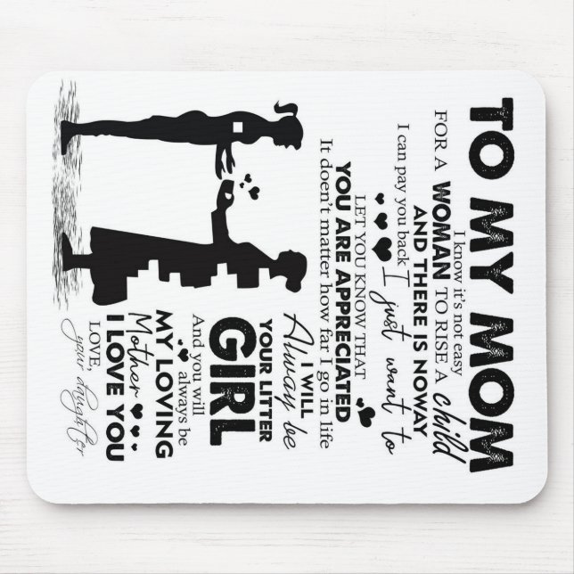 Trendy Gift | Letter To My Mum | Mouse Pad (Front)