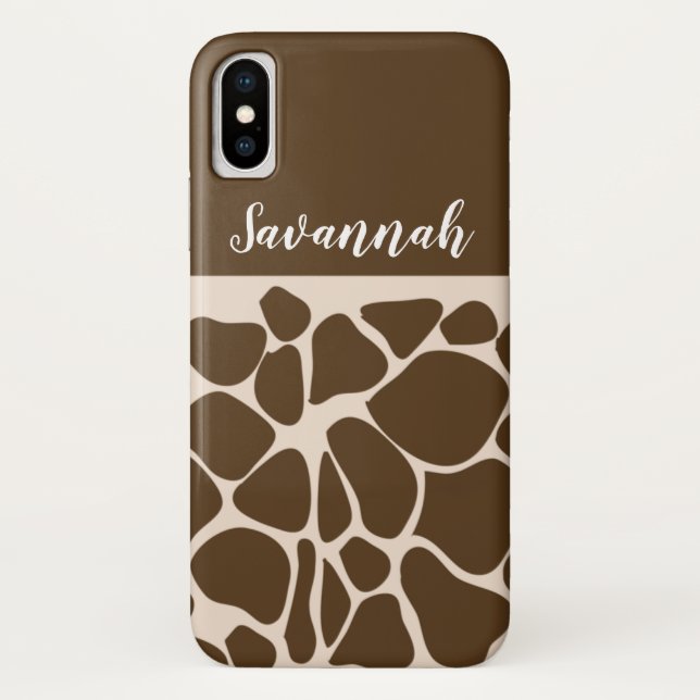 Trendy Giraffe Print Customised Cell Phone Case (Back)
