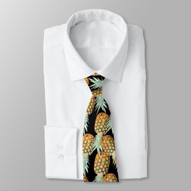 trendy girly chic tropical summer fruit pineapple tie (Tied)