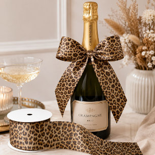 trendy girly chic wild safari leopard print satin ribbon