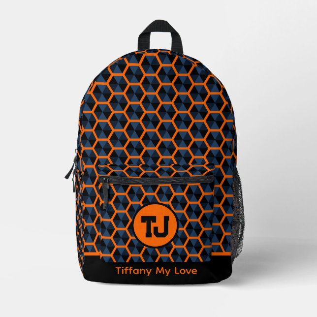 Trendy Girly Groomsmen Retro Backpack (Front)