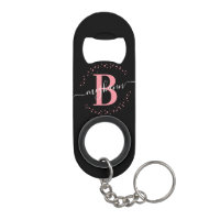 Trendy Girly Pink Black Name Script Monogrammed