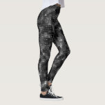 Trendy Glitter Black Chic Sequin look Leggings<br><div class="desc">This design may be personalised by choosing the Edit Design option. You may also transfer onto other items. Contact me at colorflowcreations@gmail.com or use the chat option at the top of the page if you wish to have this design on another product or need assistance with this design. Glitter look...</div>