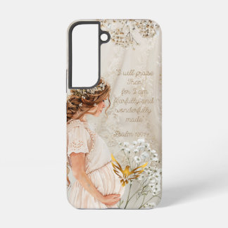 Trendy Godly Expectant Mother Lace Floral Dove Samsung Galaxy Case