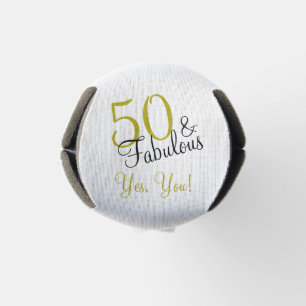 Trendy Gold and Black 50th & Fabulous Birthday Bottle Cooler