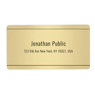 Trendy Gold Background Simple Template Shipping