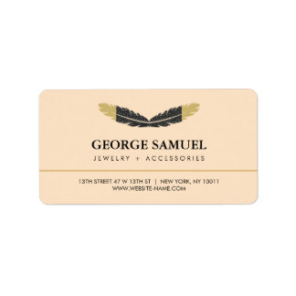 Trendy Gold Dipped Boho Feather Designer Pink  Label