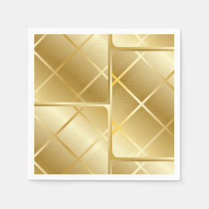 Trendy Gold Geometric Pattern Golden Stylish Art Napkin