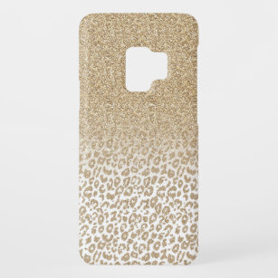Trendy Gold Glitter and Leopard Print Gradient Case-Mate Samsung Galaxy S9 Case