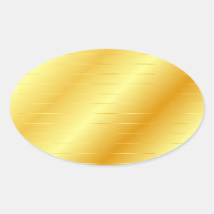 Trendy Gold Look Elegant Modern Blank Template Oval Sticker