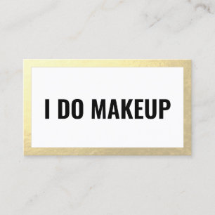 Trendy Gold Makeup Artist Business Card