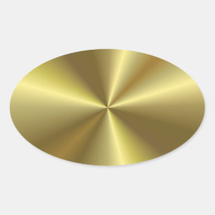 Trendy Gold Metallic Look Blank Template Elegant Oval Sticker
