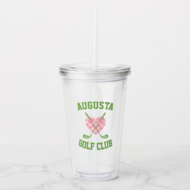 Trendy Golf Social Club Acrylic Tumbler (Front)