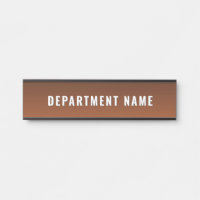 Trendy Gradient Simple Department Name Door Sign