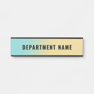 Trendy Gradient Simple Department Name Door Sign