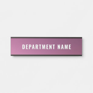 Trendy Gradient Simple Department Name Door Sign