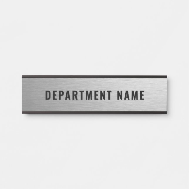 Trendy Gradient Simple Department Name Door Sign (Front)