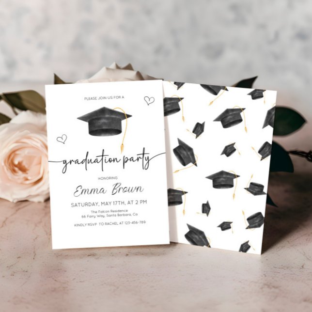 Trendy Graduation Announcement, Graduation Party Invitation (Creator Uploaded)