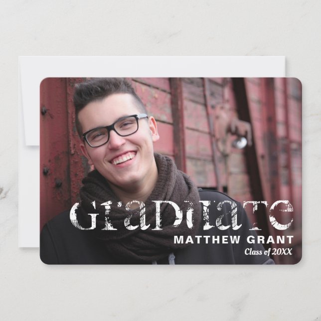 Trendy Graduation Celebration Invitation (Front)