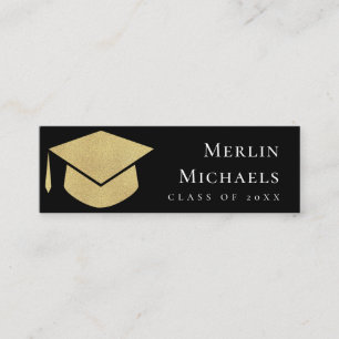 Trendy graduation name insert card