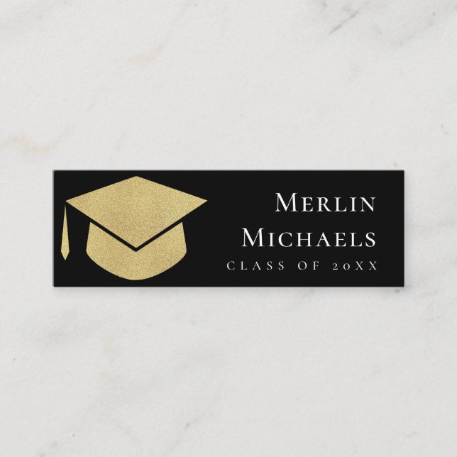 Trendy graduation name insert card (Front)