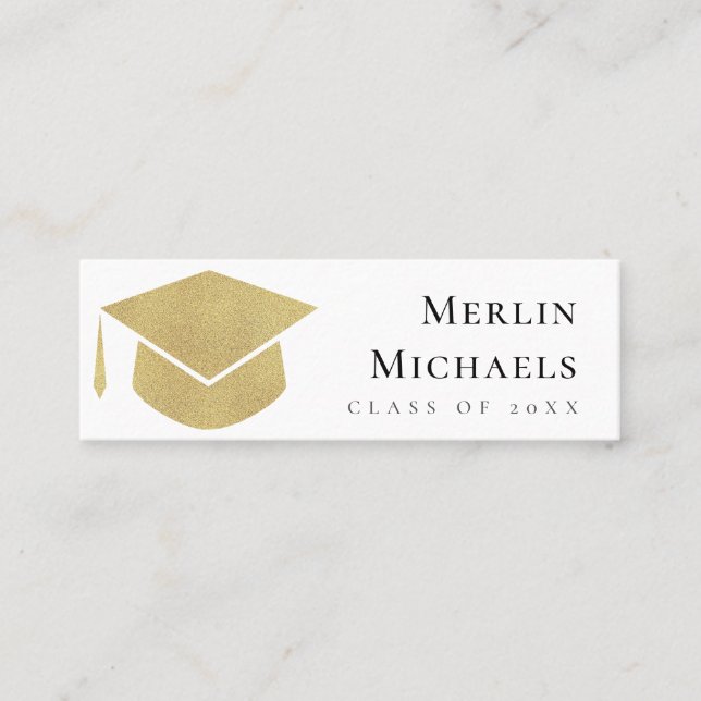 Trendy graduation name insert card (Front)