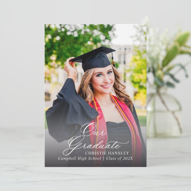 Trendy Graduation Party Invitation (Standing Front)