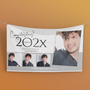 Trendy Graduation Photo Collage Banner