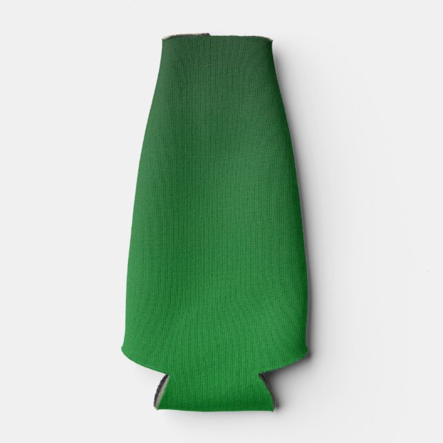 Trendy Grainy Green-Black Vignette Bottle Cooler (Front)