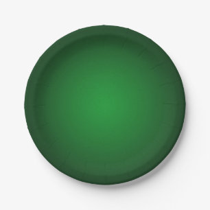 Trendy Grainy Green-Black Vignette Paper Plate