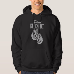 Trendy Graphic Boxing Gloves Total Knockout Hoodie
