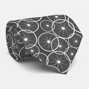 Trendy Gray Cyclist Triathlete Biker Bike Wheels Tie