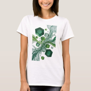 Trendy Green ABSTRACT ART Art Print T-Shirt