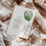 Trendy Green Balloon 50th Birthday Invitation<br><div class="desc">Embrace the 50th chapter of your life with our stylish and unique birthday invitations. With chic typography and a 'fifty' balloon string over a white background,  our invites are sure to set the tone for a birthday party that will be remembered for years to come.</div>