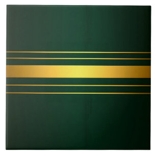 Trendy Green Gold Luxury Linen Texture Collection Tile