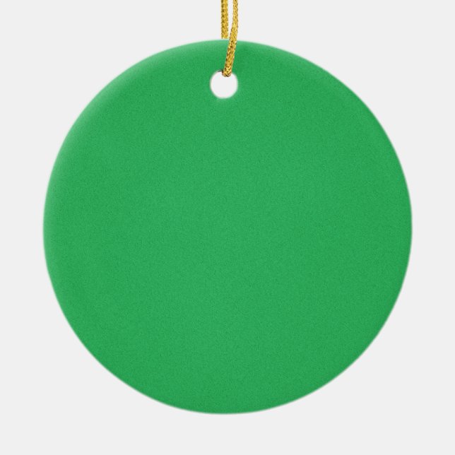 Trendy Green Grainy Background Ceramic Tree Decoration (Front)