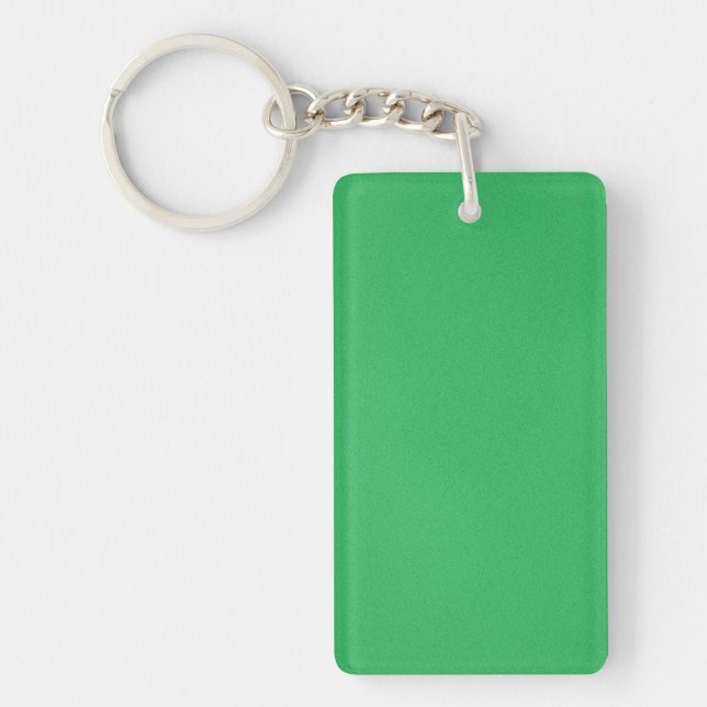 Trendy Green Grainy Background Key Ring (Front)